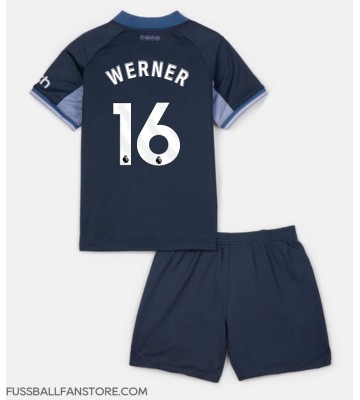 Tottenham Hotspur Timo Werner #16 Replik Auswärtstrikot Kinder 2023-24 Kurzarm (+ Kurze Hosen)